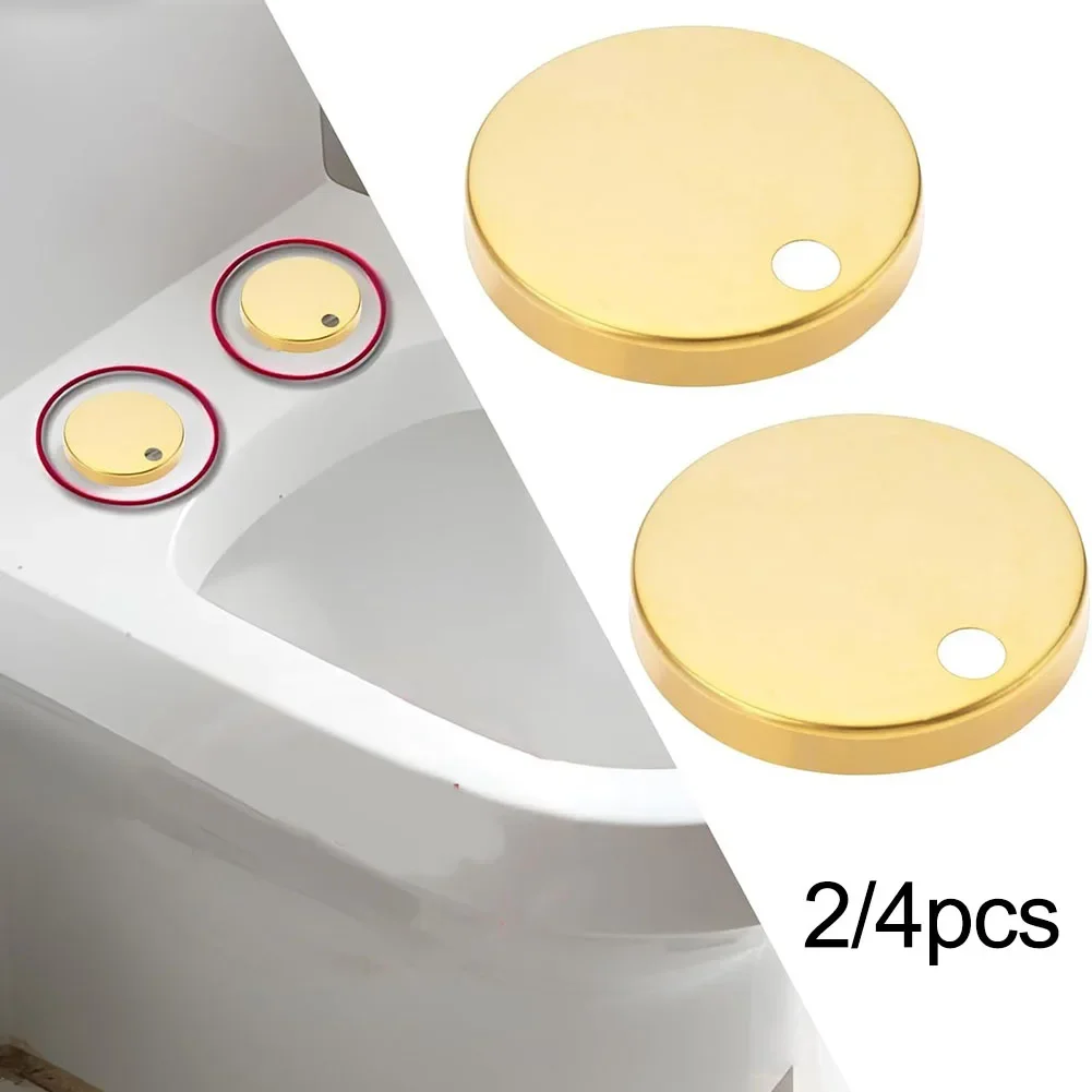 24 Stainless Steel Toilet Seat Hinge Covers 60mm Replacement Screw Fixing Decorative For Bathroom Seat Installation