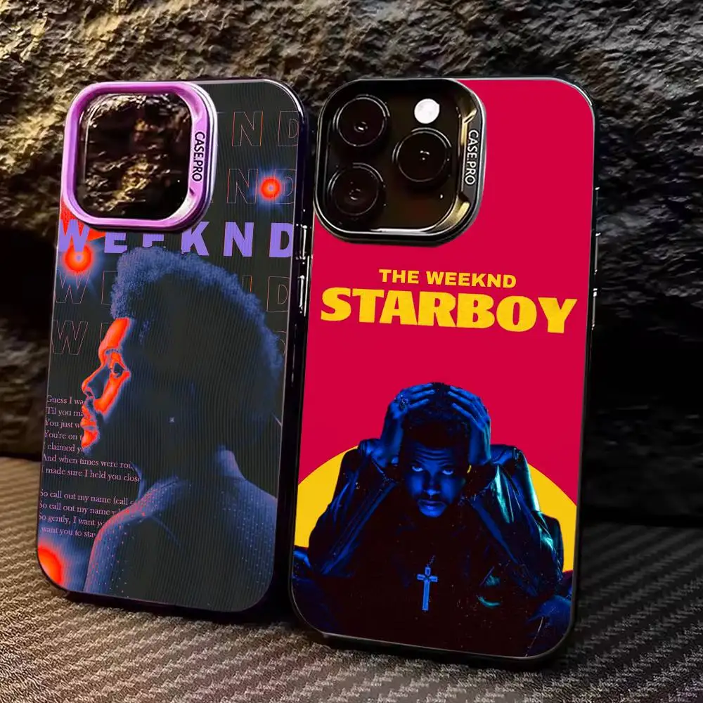 Singer The W-Weeknd Phone Case For iPhone 17, 16,15,14,13,12,11 Plus,Pro Max, Colorful Silver Funda Cover