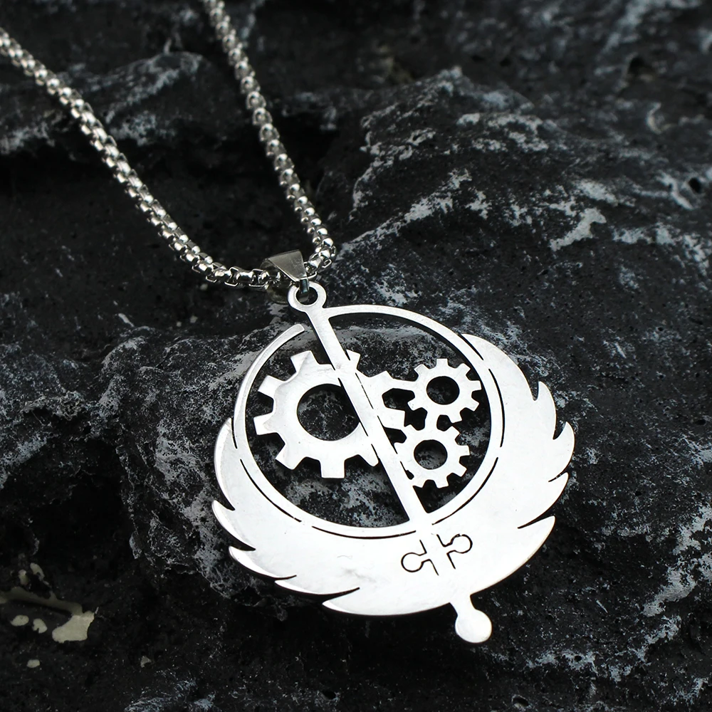 Star Wars Halskette Jedi Bestellung Symbol Logo Emblem Silber Farbe Edelstahl Anhänger Mode Film