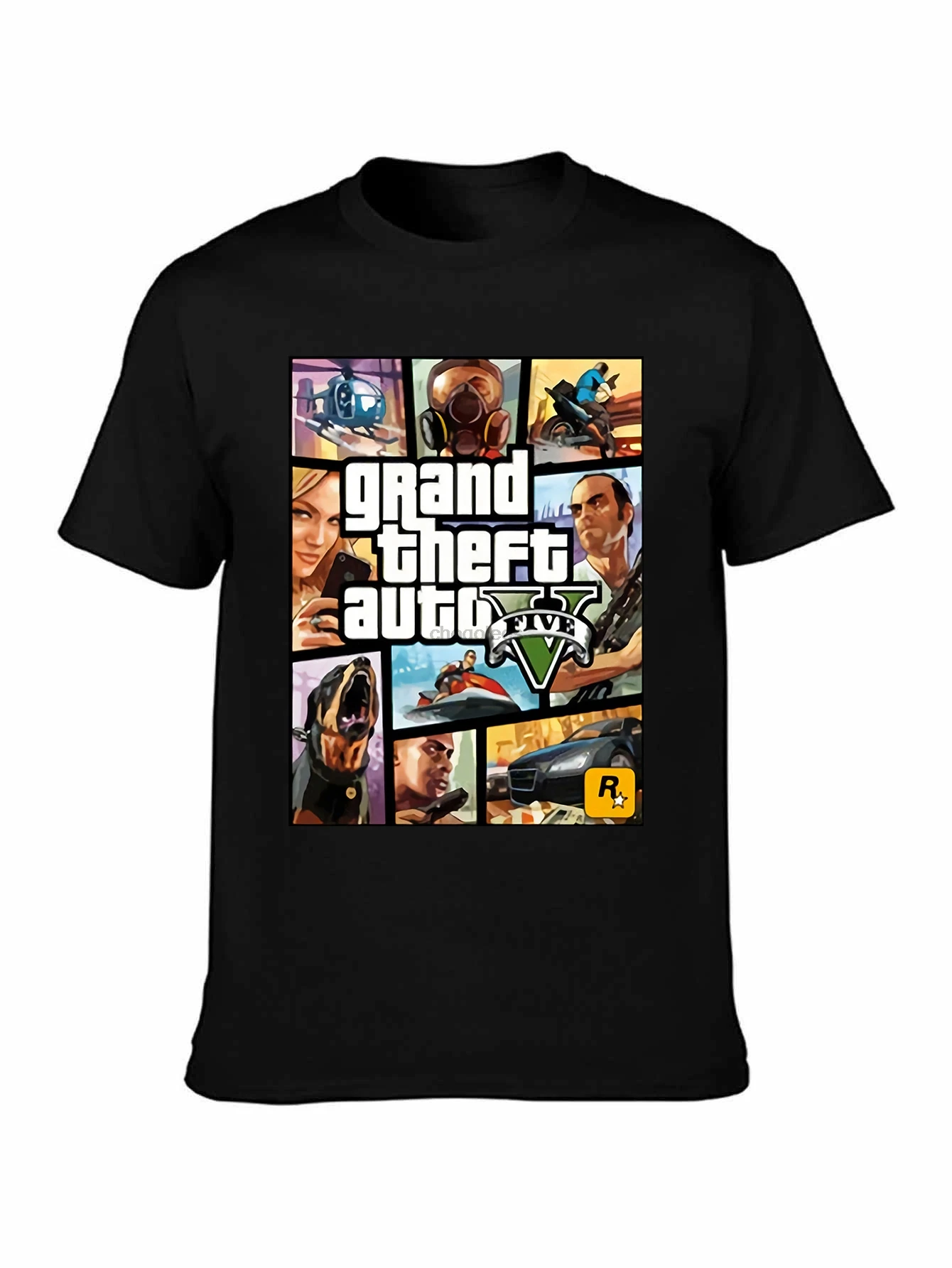 جراند سرقة السيارات GTA تي شيرت الرجال الشارع طويل مع GTA تي شيرت الرجال العلامة التجارية الشهيرة تي شيرت في القطن تيز للأزواج GTA5