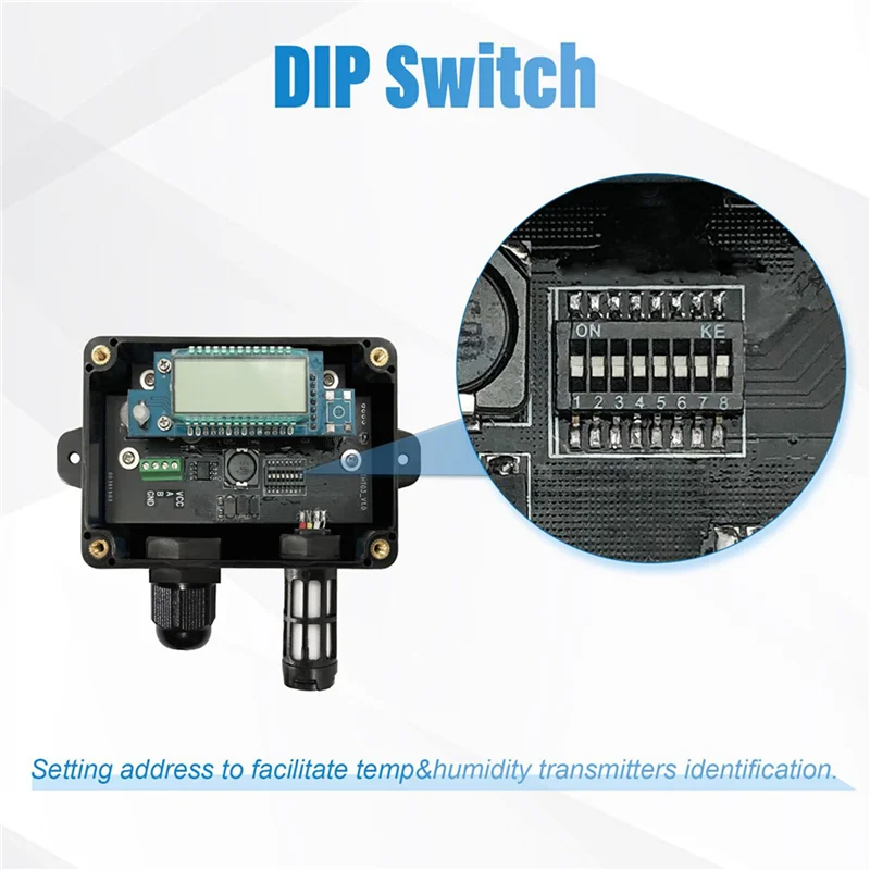 Sensor Suhu dan Kelembapan ABKO-2X RS485 Modbus RTU, Sensor Suhu Digital Industri dan Transmitter Kelembapan