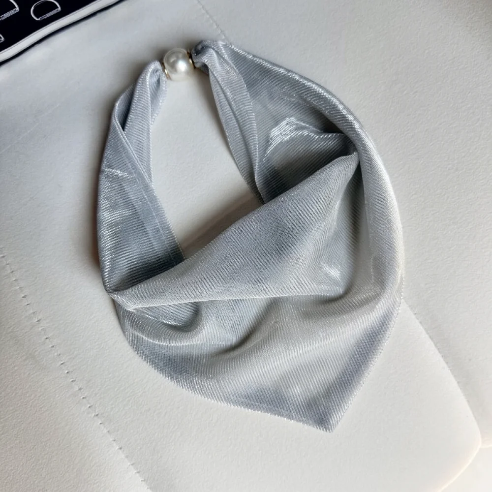 Elegant Mesh Neck Scarf For For Jinsou Magnetic Pearl Closure Soft Lightweight Shawl Stylish Women Fashion Versatile Hijab