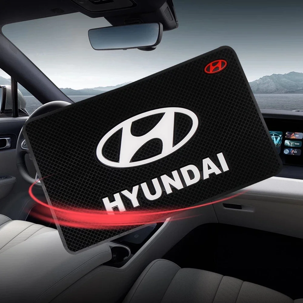

Автомобильный Противоскользящий коврик для телефона, коврик для Hyundai Sonata IX35 I20 I30 Azera Elantra Accent Santa Fe Genesis Tiburon Tucson, аксессуары