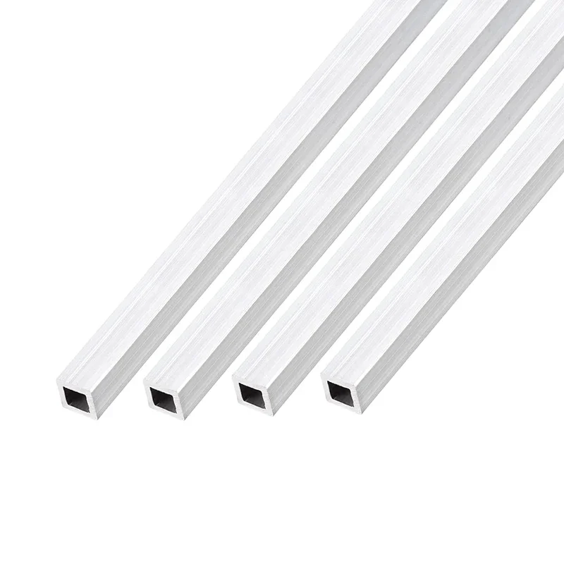 1 قطعة أنبوب مربع من الألومنيوم مع مواصفات 10 × 10 مم / 20 × 20 مم / 30 × 40، طول 100 مم / 150 مم / 200 مم / 400 مم