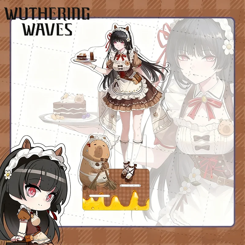 لعبة Wuthering Waves CHISA Capybara تأثيري حامل نموذج لوحة الشكل تمثال أكريليك سطح المكتب زخرفة اكسسوارات لطيف الدعائم #1