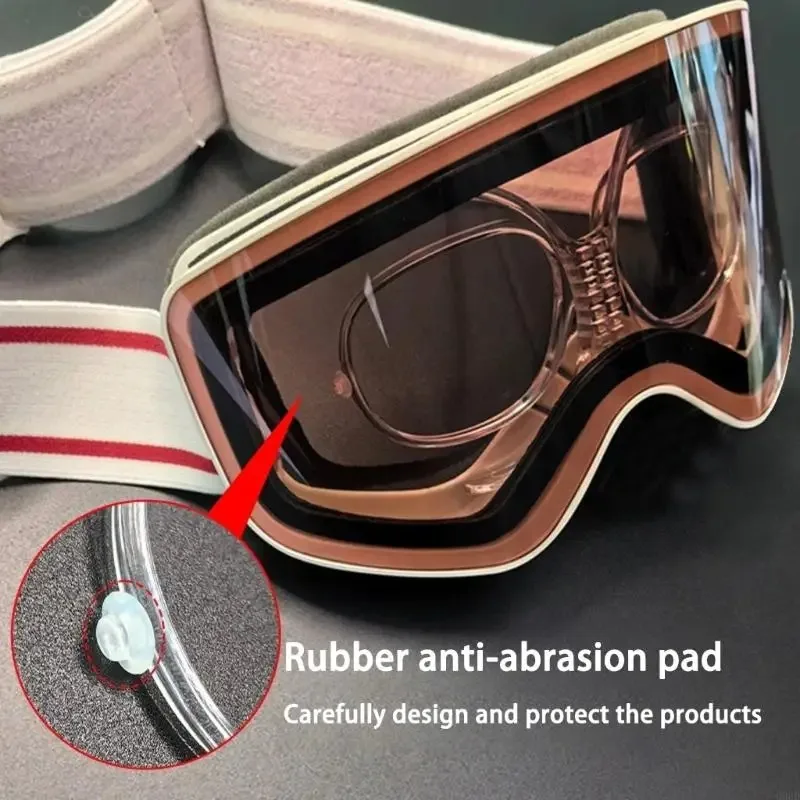 Butterfly Myopia Frame Ski Goggle Insert - PC Adjustable Prescription Lens Adapter Detachable Nearsighted Inner Frame Skiing