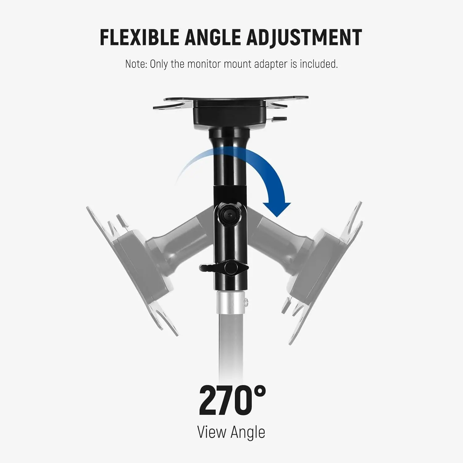 NEEWER Monitor-Mount-Adapter mit Schnellverschluss für VESA-Mount 270 ° Verstellbarer 5/8" C Standlichtständeradapter aus Metall MA010 ﻿ – Detail 4