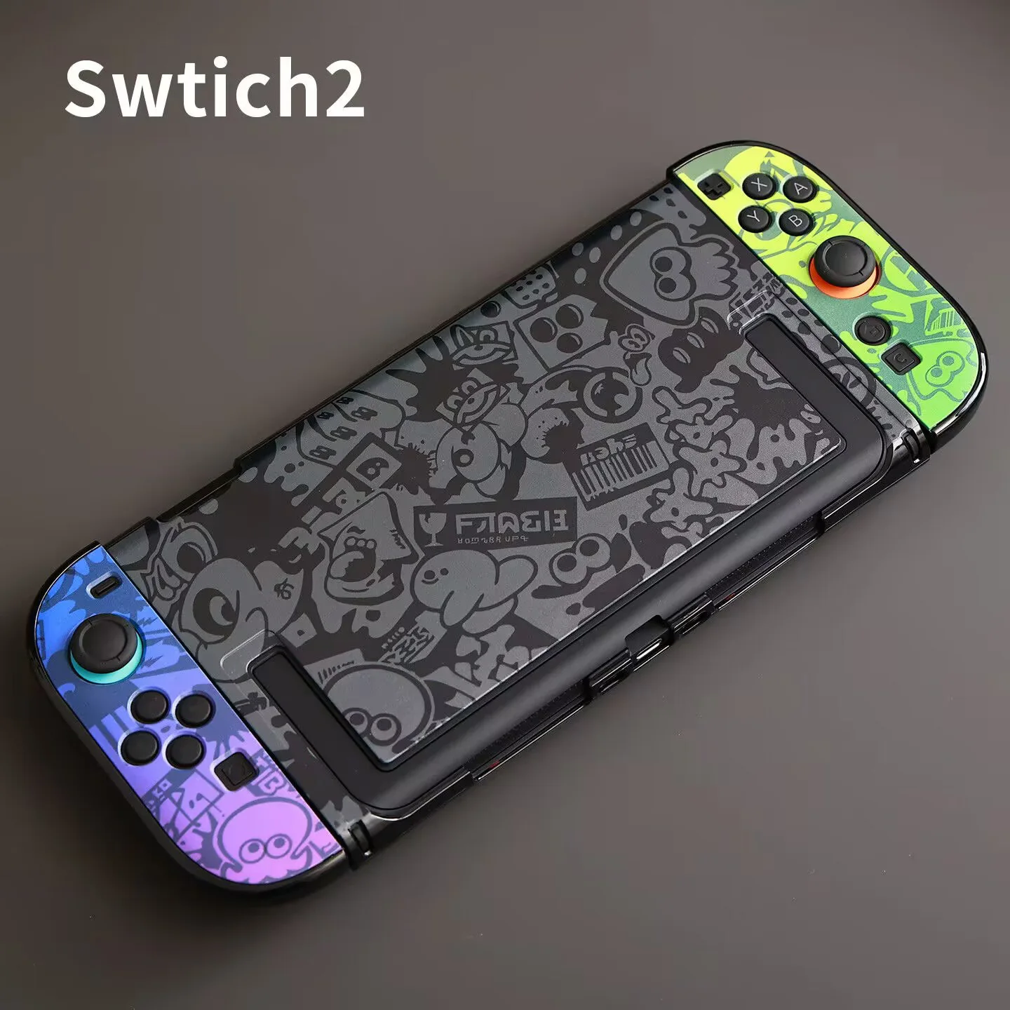 2025 New Limited Hard Shell Case for Switch 2 Console, Anti-slip Protection Skin Case for Joy Con 2 Controller w/ Free Caps 5