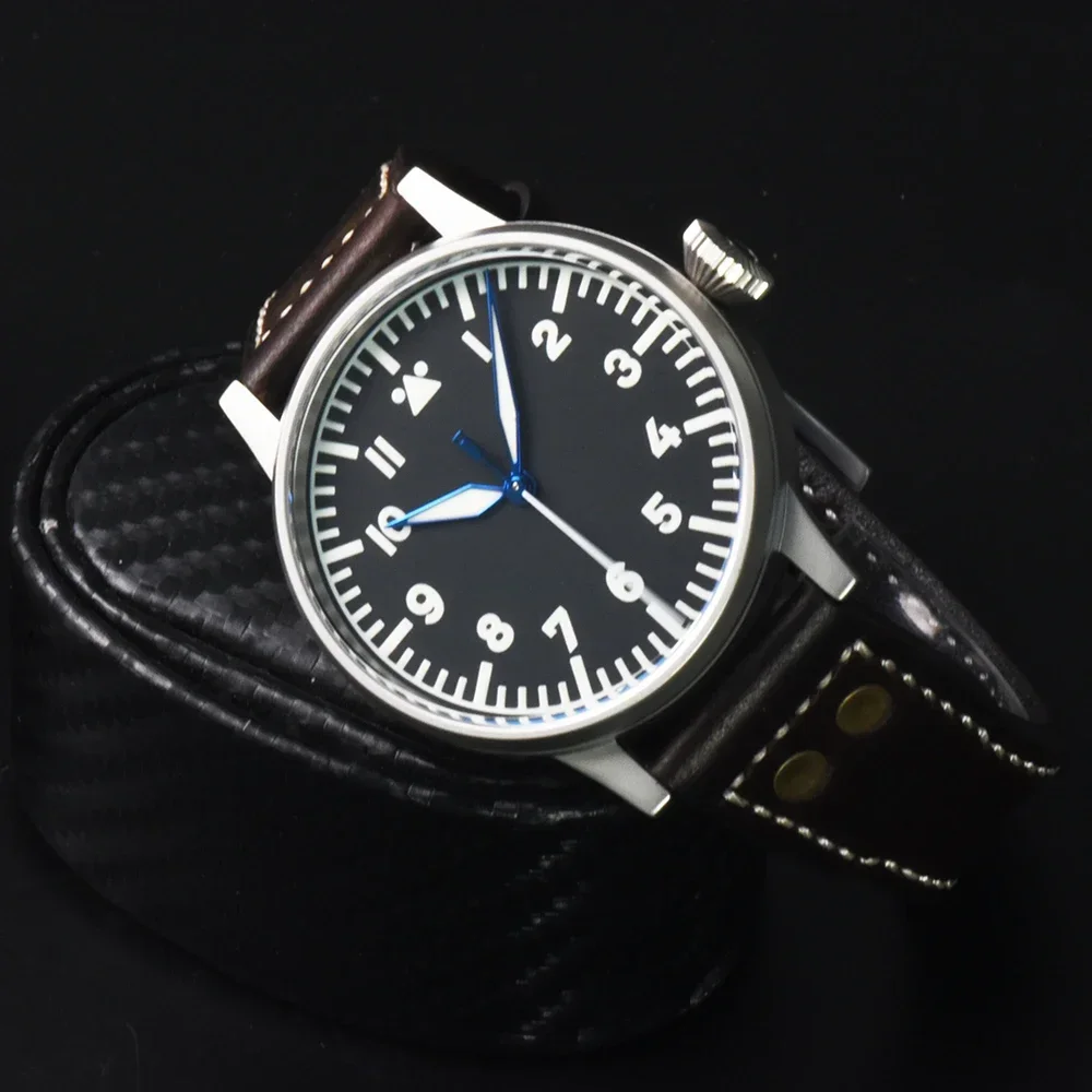 Hruodland 2025 جديد ساعة ميكانيكية للرجال PT5000 F013 ريترو سبورت مضيئة الياقوت الزجاج مقاوم للماء 100 متر Reloj Hombre