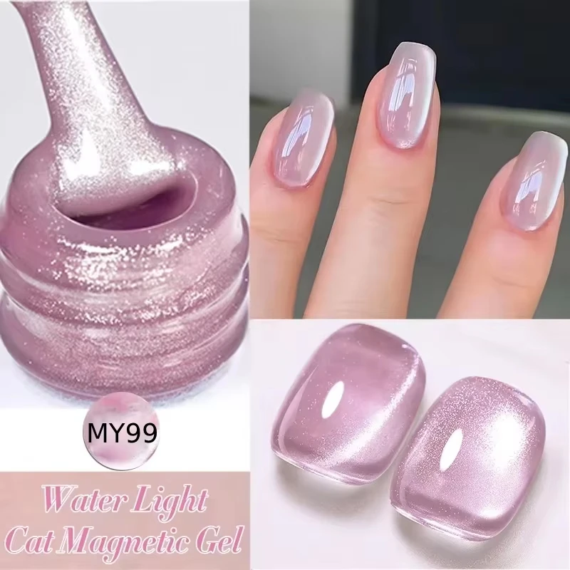 BORN PRETTY Funkelnde Glasperle Katze Magnetischer Gel-Nagellack Flash White Spar Red Color Semi Permanent Soak Off UV Gel Lack