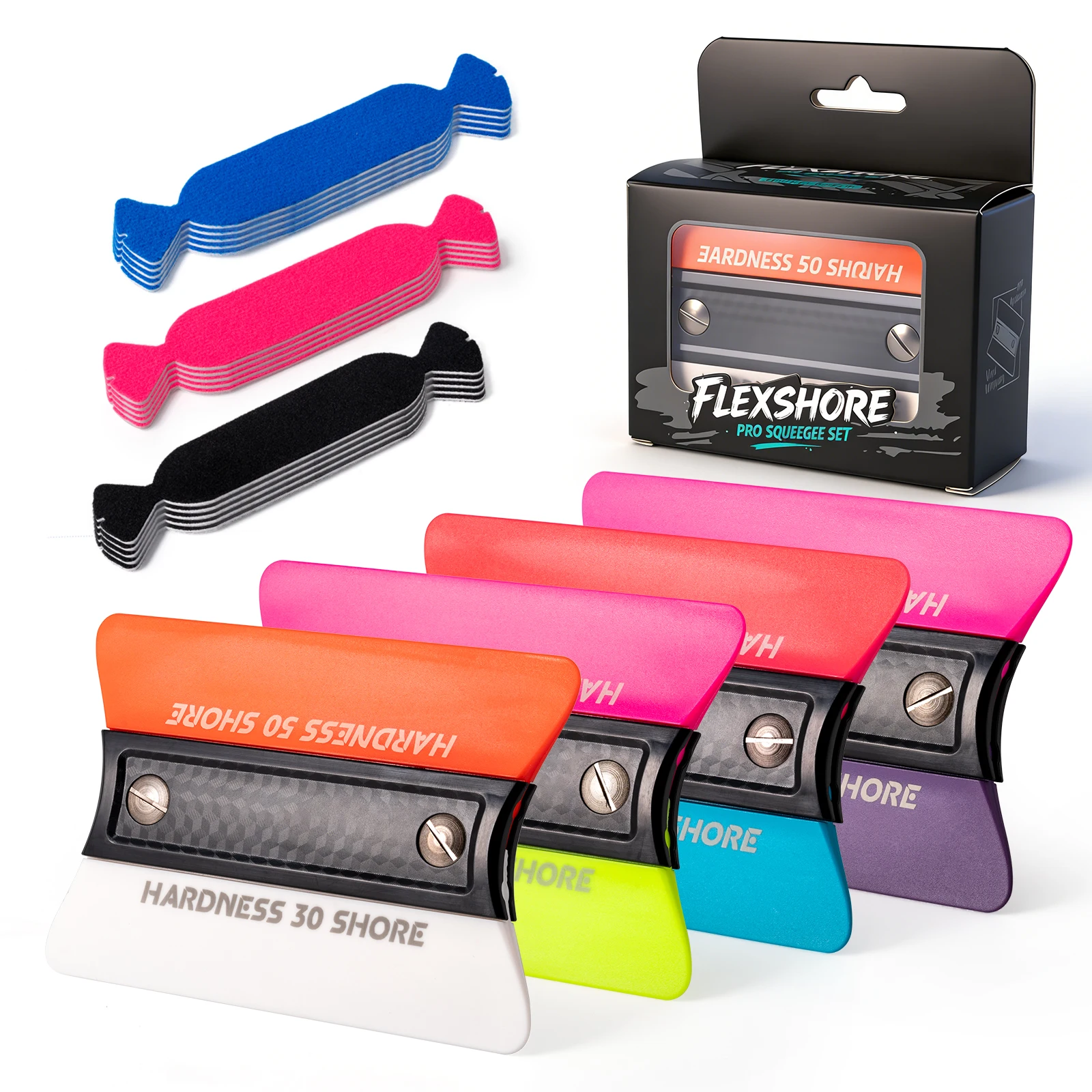 

Набор магнитных скребков EHDIS из ТПУ с двойным лезвием, различной жесткости, для виниловой пленки, гибкий пластиковый скребок для выравнивания и тонирования пленок