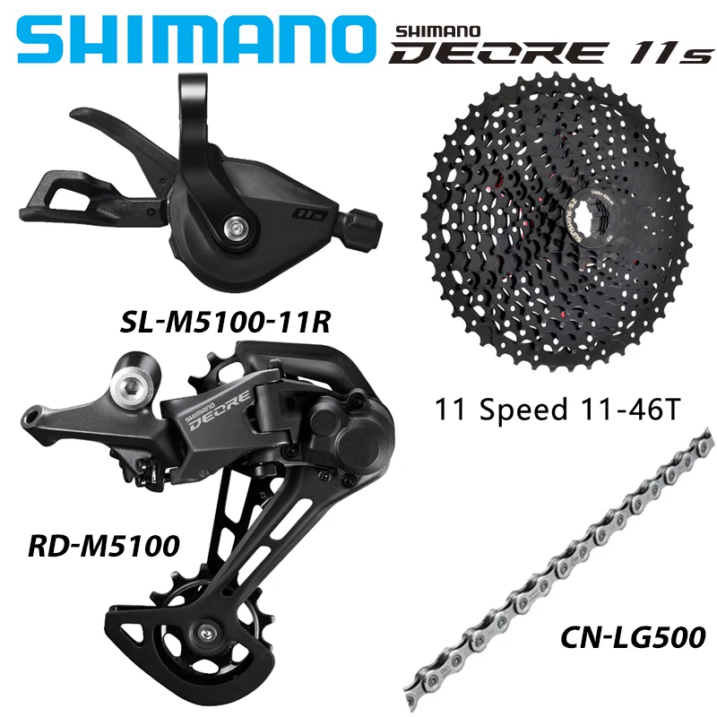 SHIMANO DEORE M5100 1X11Speed Groupset RAPIDFIRE PLUS Schalthebel Schaltwerk Sunshine MTB Fahrrad Kassette 46T 50T 52T