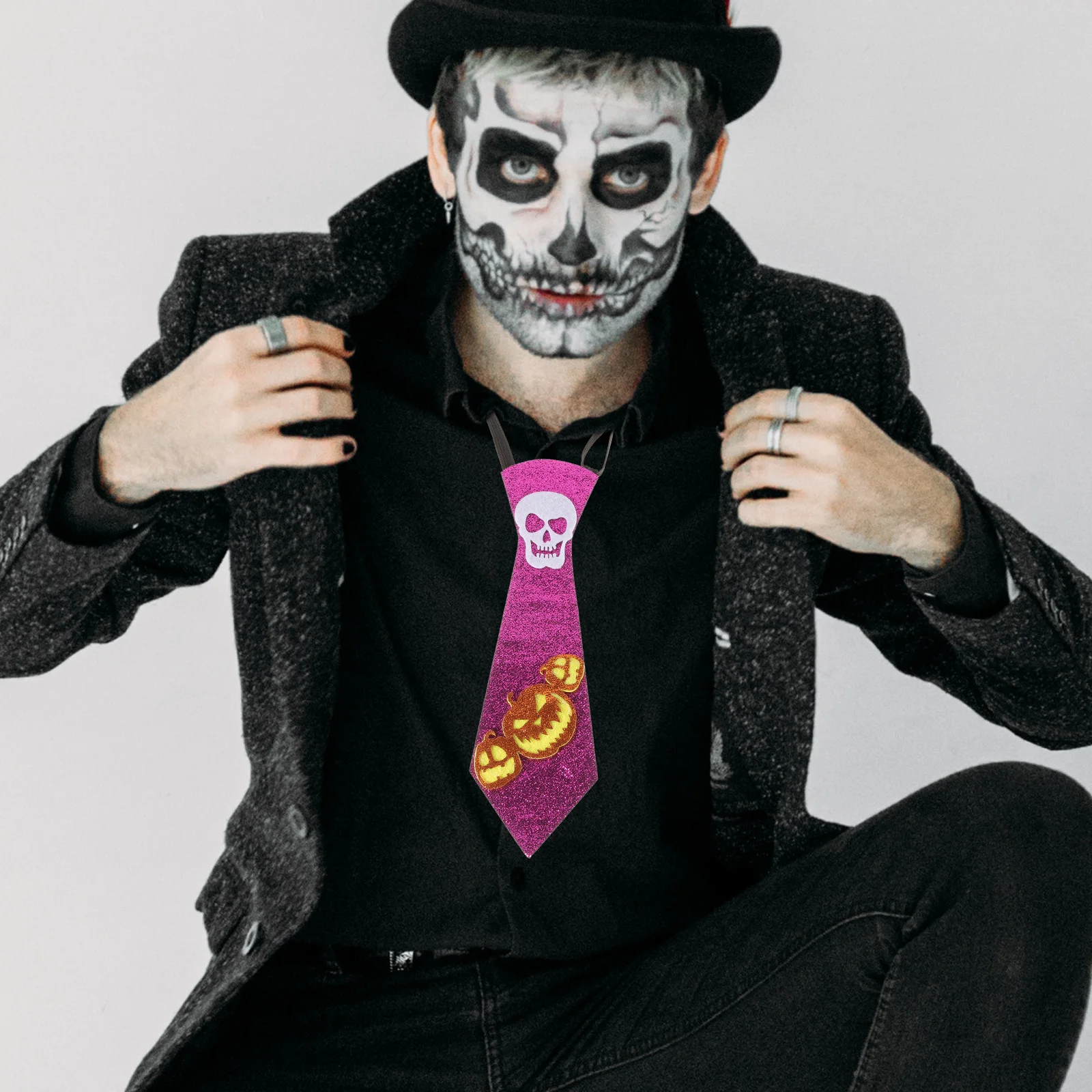 Koszulka z motywem Halloween, dyniowa czaszka, mucha, rekwizyt do cosplayu, łatwa w noszeniu, unisex, dekoracja na szyję, akcesorium do kostiumu festiwalowego.