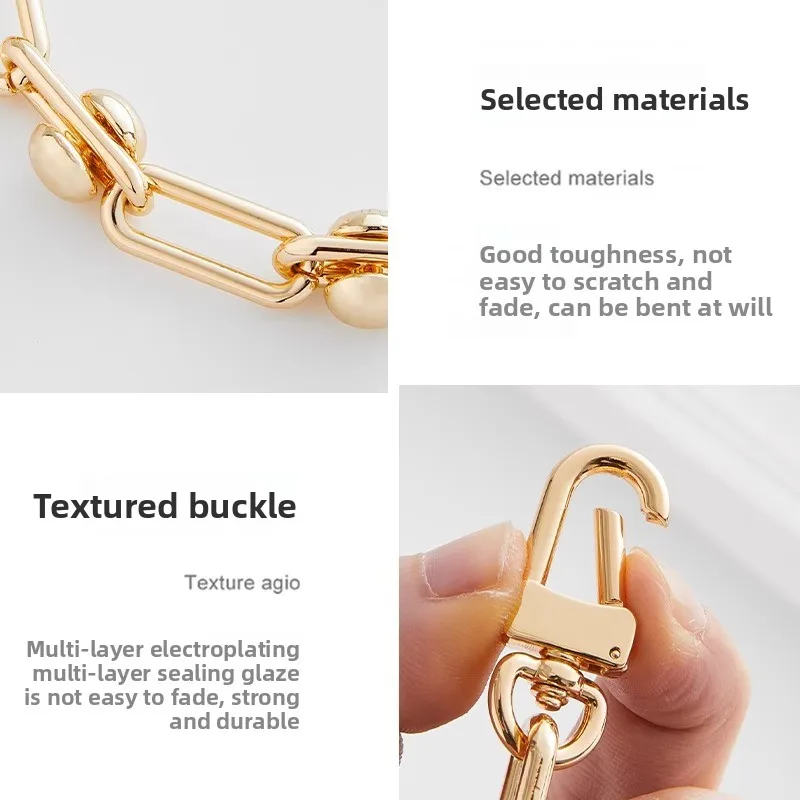 Decorative chain shoulder strap for women's bag fashion not easy to scratch and fade bag accessories