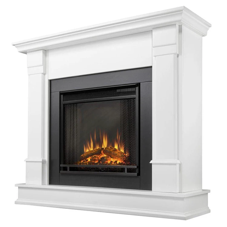 Cheap Modern Wood Fireplace Stove Frame With Remote Control Electric Fireplaces