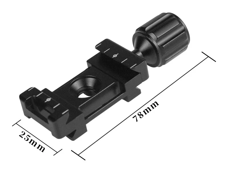 Mini-Schnell verschluss klemme Anti-Rutsch-Knopf 25mm 22mm kompatibles Arca-Swiss-Stativ SLR-Kamera Mikrofon Füll licht Verlängerung platte Halterung – Detail 10