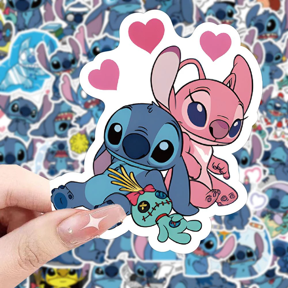 10/30/50/100pcs Kawaii Disney Cartoon Stitch Graffiti Stickers Kids Anime Decoration Decal DIY Laptop Stationery Car Sticker Toy