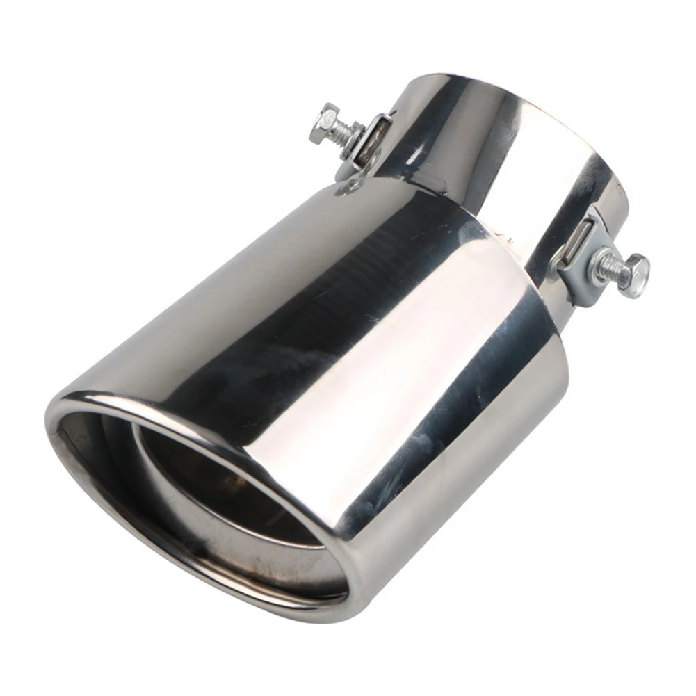 63mm Car Exhaust Muffler Tip Stainless Steel Tail Throat Tailpipe Exhaust Pipe Modification Supplies