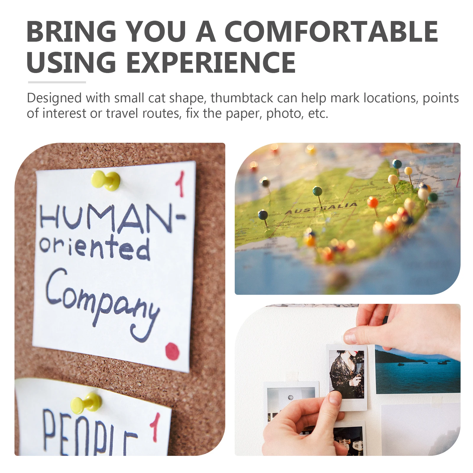 50 قطعة دبابيس ضغط القط رائعتين الراتنج المعادن الإبهام المسامير للتعليق على الحائط الحرفية عرض مجلس الديكور غرفة اللوازم المكتبية