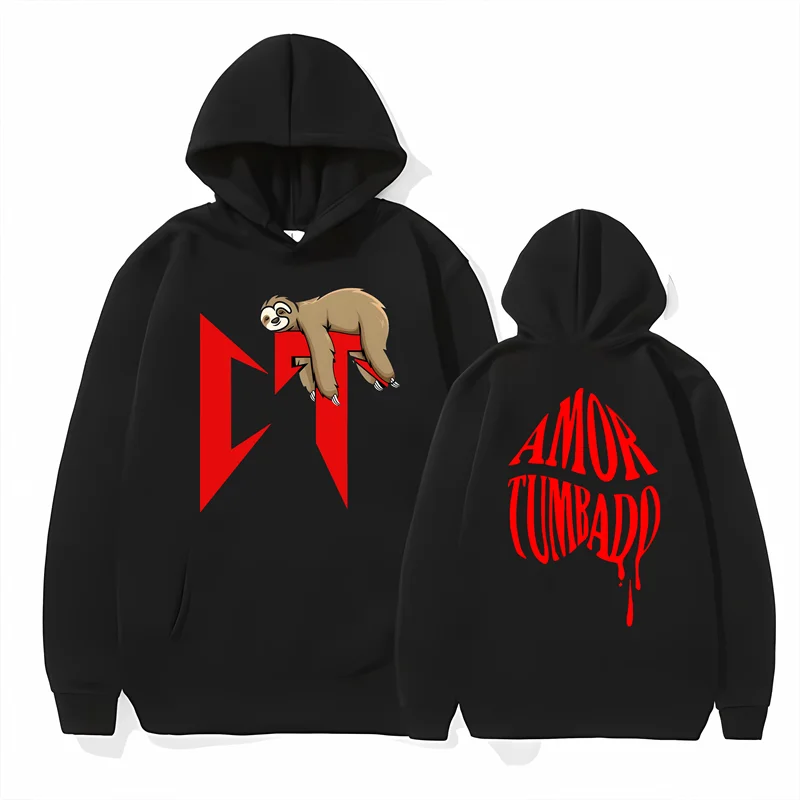 2024 Hot Sale Corridos Tumbados CT Print Hoodie Male Sloth Graphic Hoodies Men Women Natanael Cano Hip Hop Casual Sweatshirt