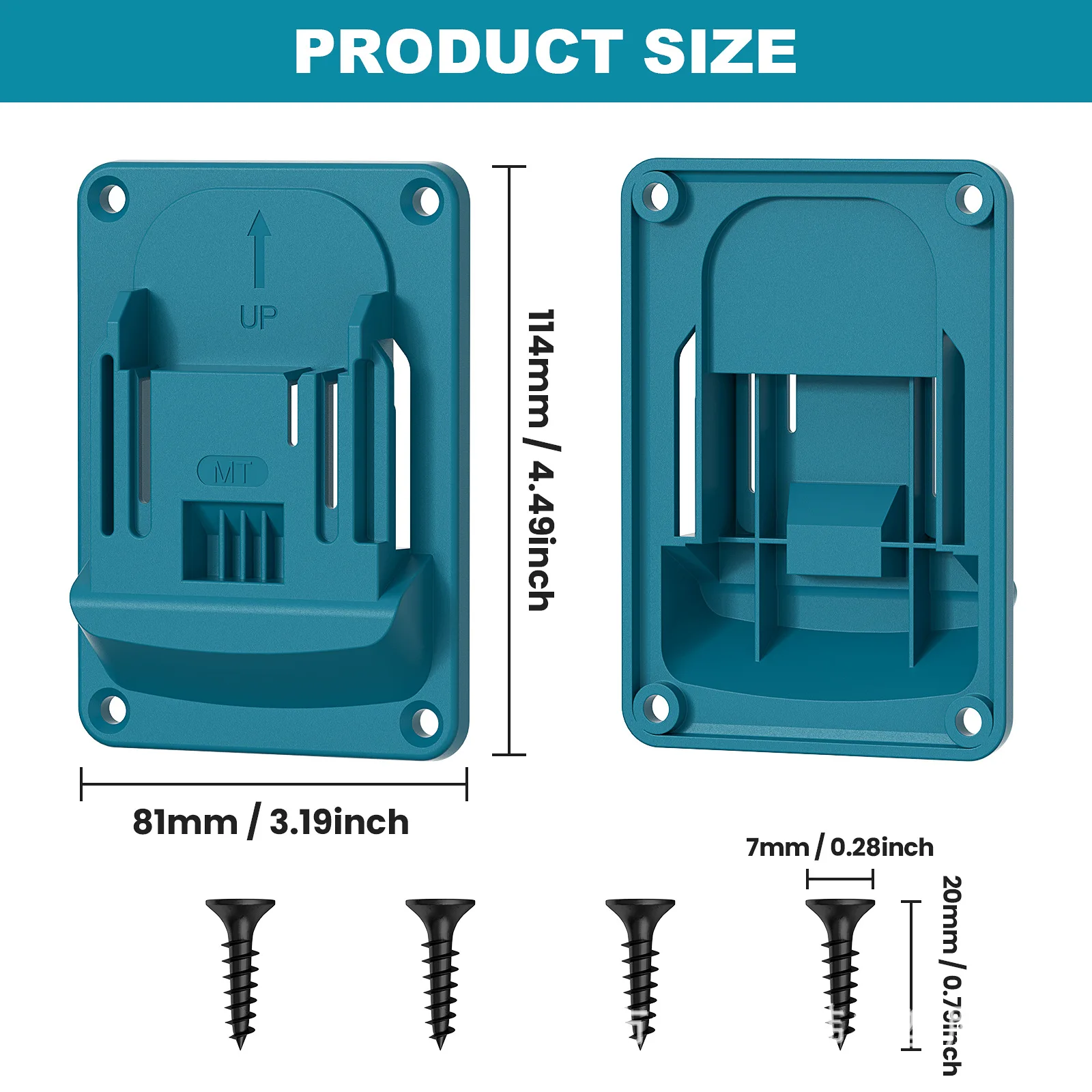 Makita 18V 벽 전원 마운트 보관 배터리 브래킷 용 벽 마운트 전동 공구 홀더 최신... - 2