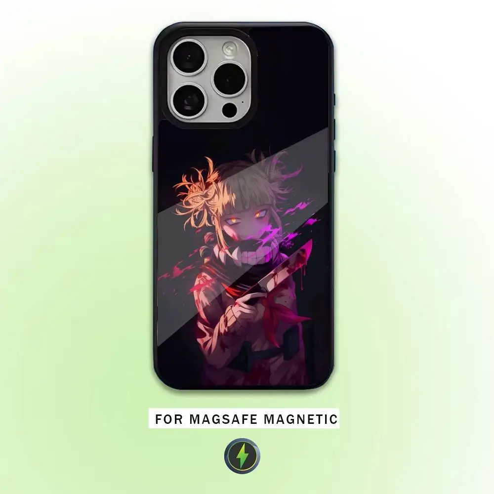 Toga Himiko My Hero Handyhülle für iPhone17,16,15,14,13,12,11 Plus, Pro Max magnetisch für Magsafe Wireless Charging