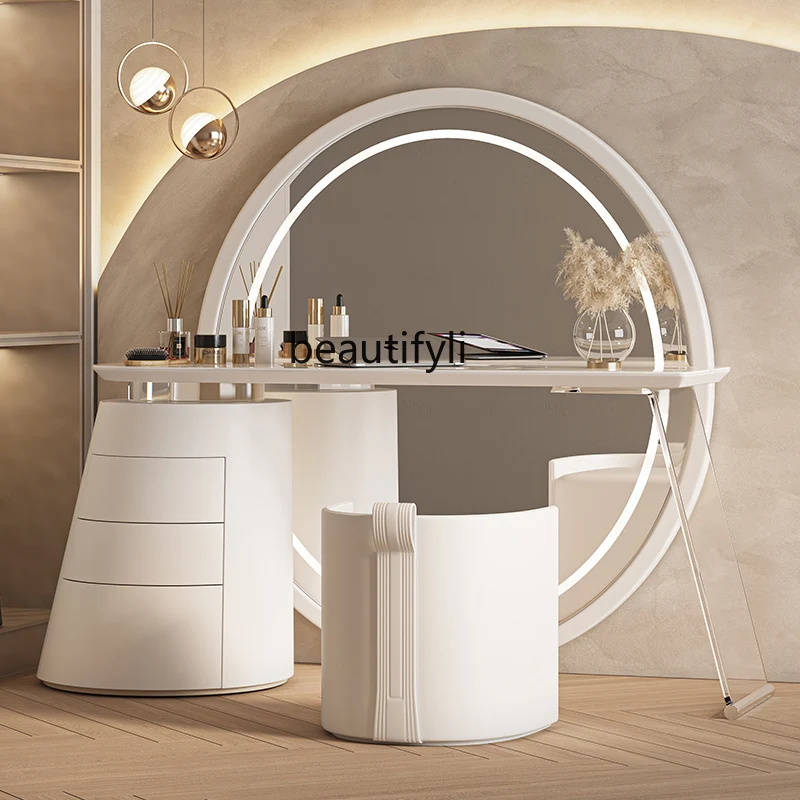 

European Luxury Vanity Table Organizer Drawers Desgin Modern Service Dressing Table Mirror Desk Large Penteadeira Furniture