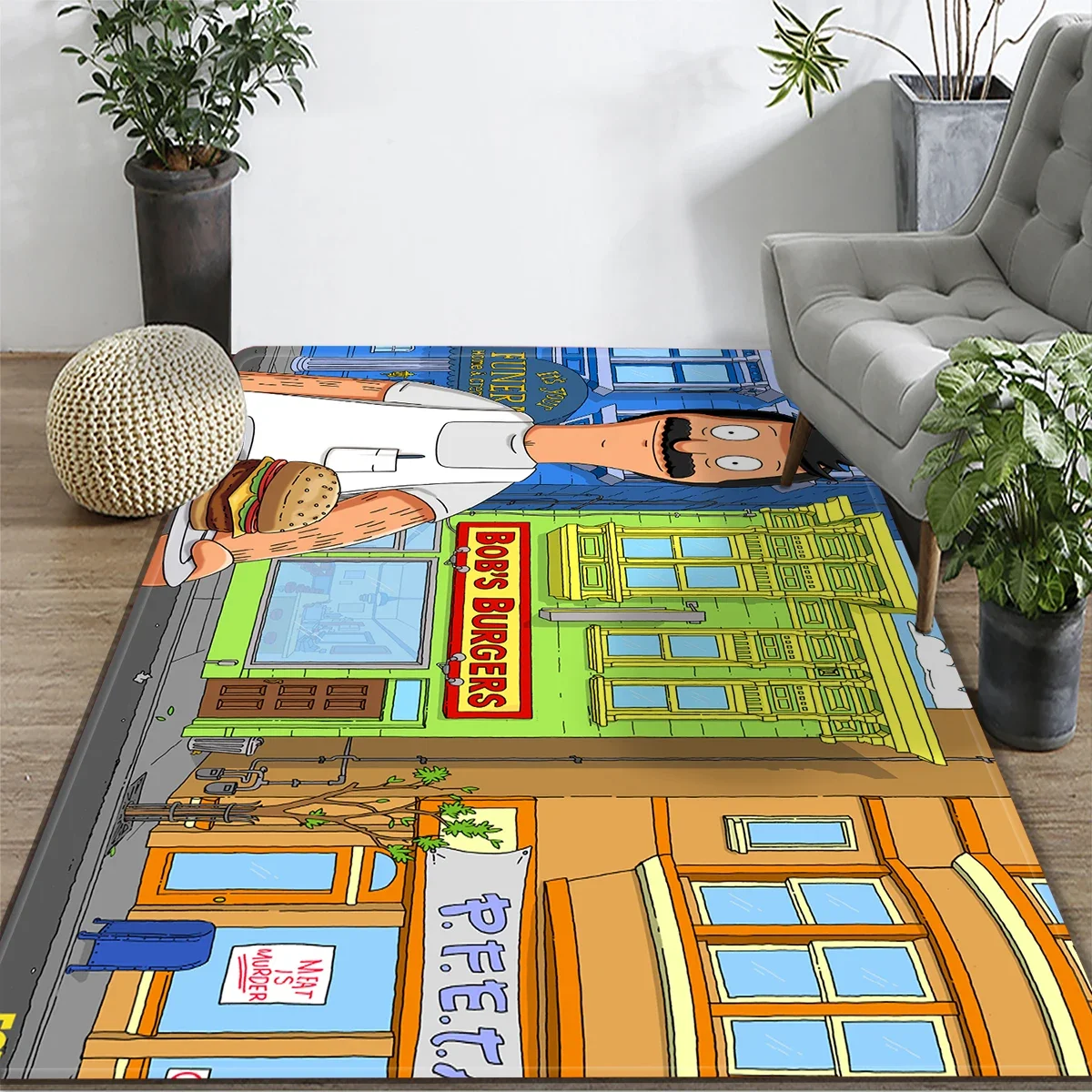 Cartoon Bobs Burgers Anime Carpet Kitchen MatEntrance Doormat Bedroom Floor Decoration LivingRoom Carpet Bathroom Anti-slip Rug