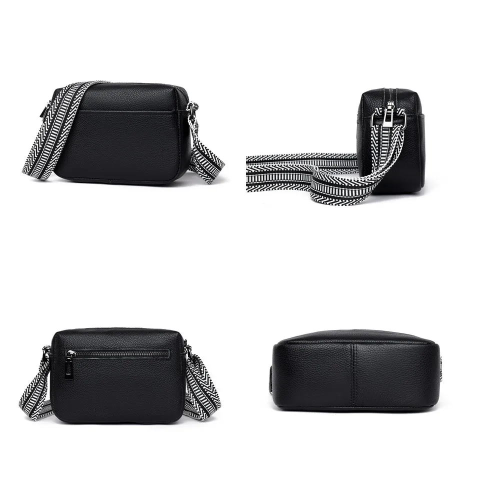 Waterproof Cow Leather Women Crossbody Bag Fashion Female Messenger Bag Shoulder Bags Designer  Luxury Handbags For Women