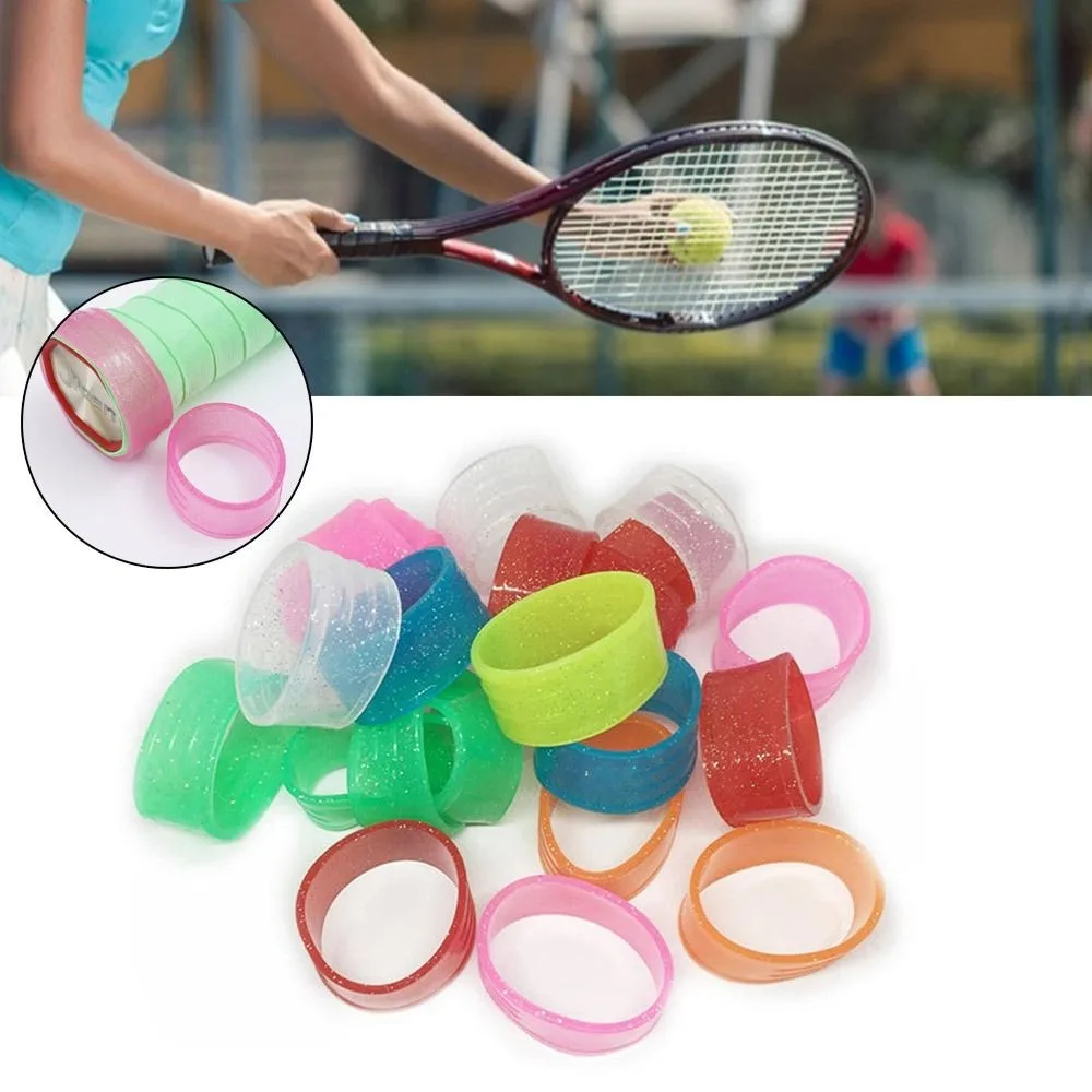 

Silicone Handle Sealing Ring Anti-slip Sport Supplies Overgrip Sealing End Tennis Racket Grip Candy Color Sweatband Fixing Loop