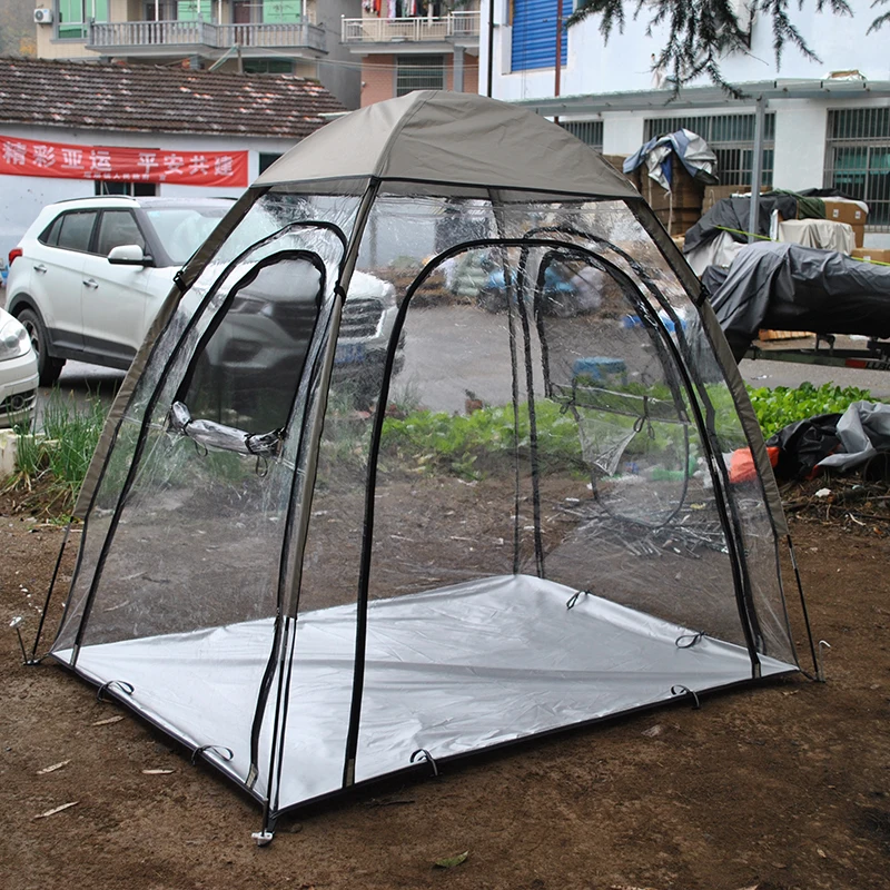 Outdoor Sports Tents with Top Cover, Transparent Tent, 4-6 Persons, All-Weather Shelter, Youth Sports Tents