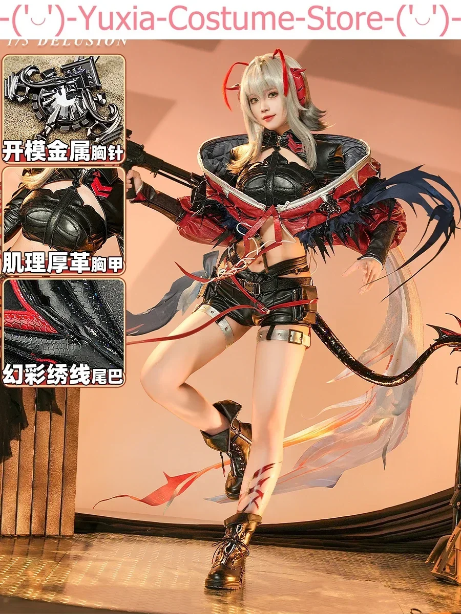 Three Point Delusion Arknights Wis Adel W Cosplay Costume Cos Game Anime Party Uniform Hallowen Play Role Clothes Clothing