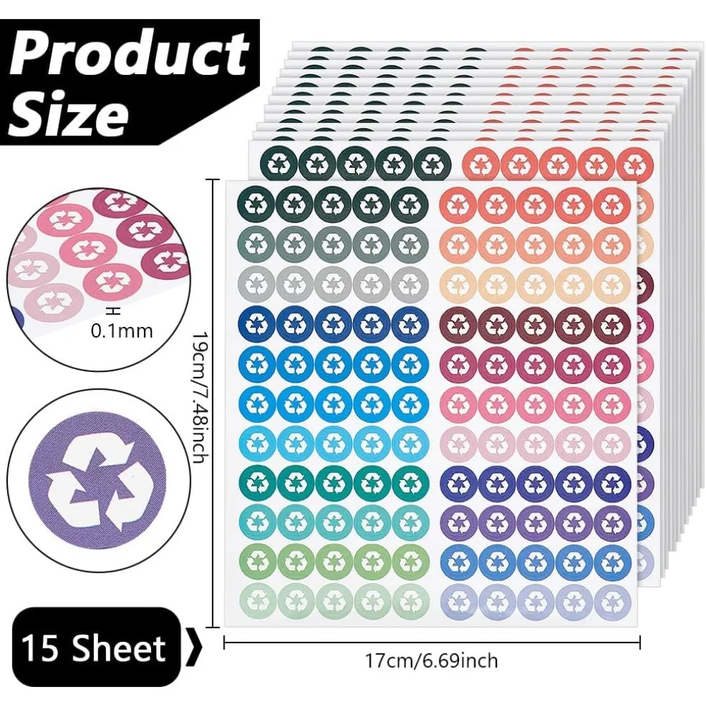 Paper Stickers Paper Gift Tag Stickers Adhesive Labels Stickers Triangle 190x170x0.1mm 110pcs/sheet
