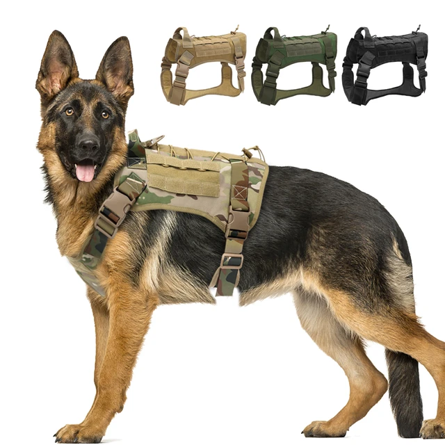 戦術的な軍用犬のハーネス,K9サービス犬の服,大型ハーネス,犬のアクセサリー,戦術的な犬のベスト - AliExpress