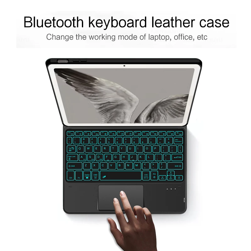 Keyboard Cover Portuguese For Google Pixel Tablet 2023 11 inch Bluetooth Keyboard Protective Stand Case With Touchpad Backlit