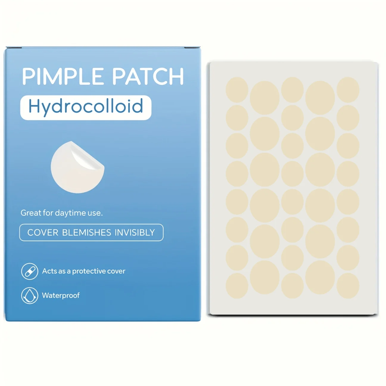 36/40pcs Hydrocolloid Acne Patches - Absorb Pus & Oil, Reduce Redness, Invisible Fit for All-Day Wear
