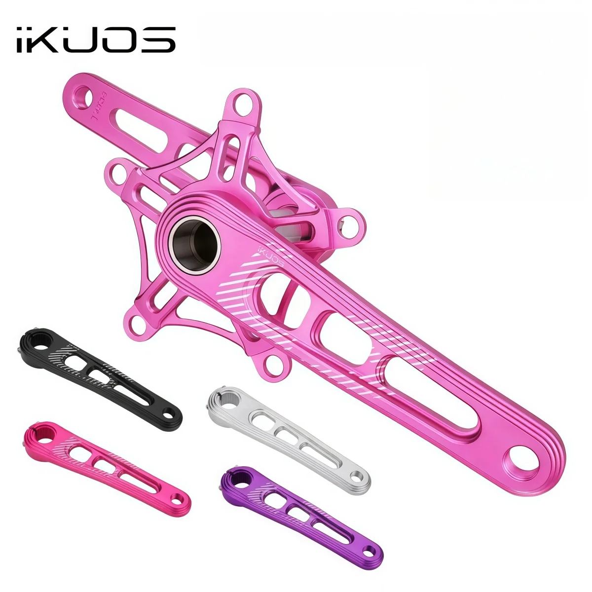 IKUOS CK01 Bielas de aluminio de montaje directo para bicicleta, 170 mm – 130BCD, con araña de montaje para bicicletas plegables Dahon Tern Brompton y bicicletas de carretera