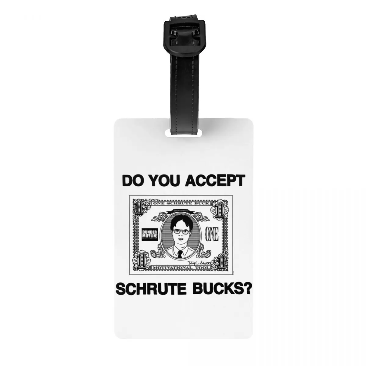 

Custom The Office Tv Show Luggage Tag Privacy Protection Dwight Schrute Money Meme Baggage Tags Travel Bag Labels Suitcase