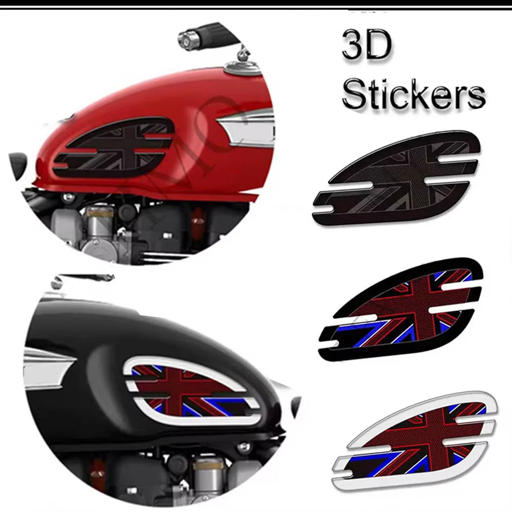 For Bobber Rocket 3 Bonneville Scrambler 1200 Thruxton R RS Speedmaster T100 T120 Street Cup Speed Twin Tank Pad Sticker