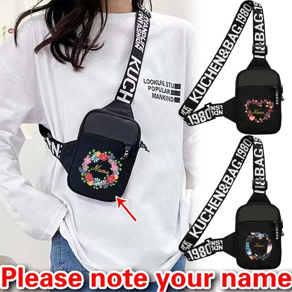 

Personalized Customization Name Fashion Women's Chest Bag Neutral Crossbody Bag Sports Outdoor Customization Product