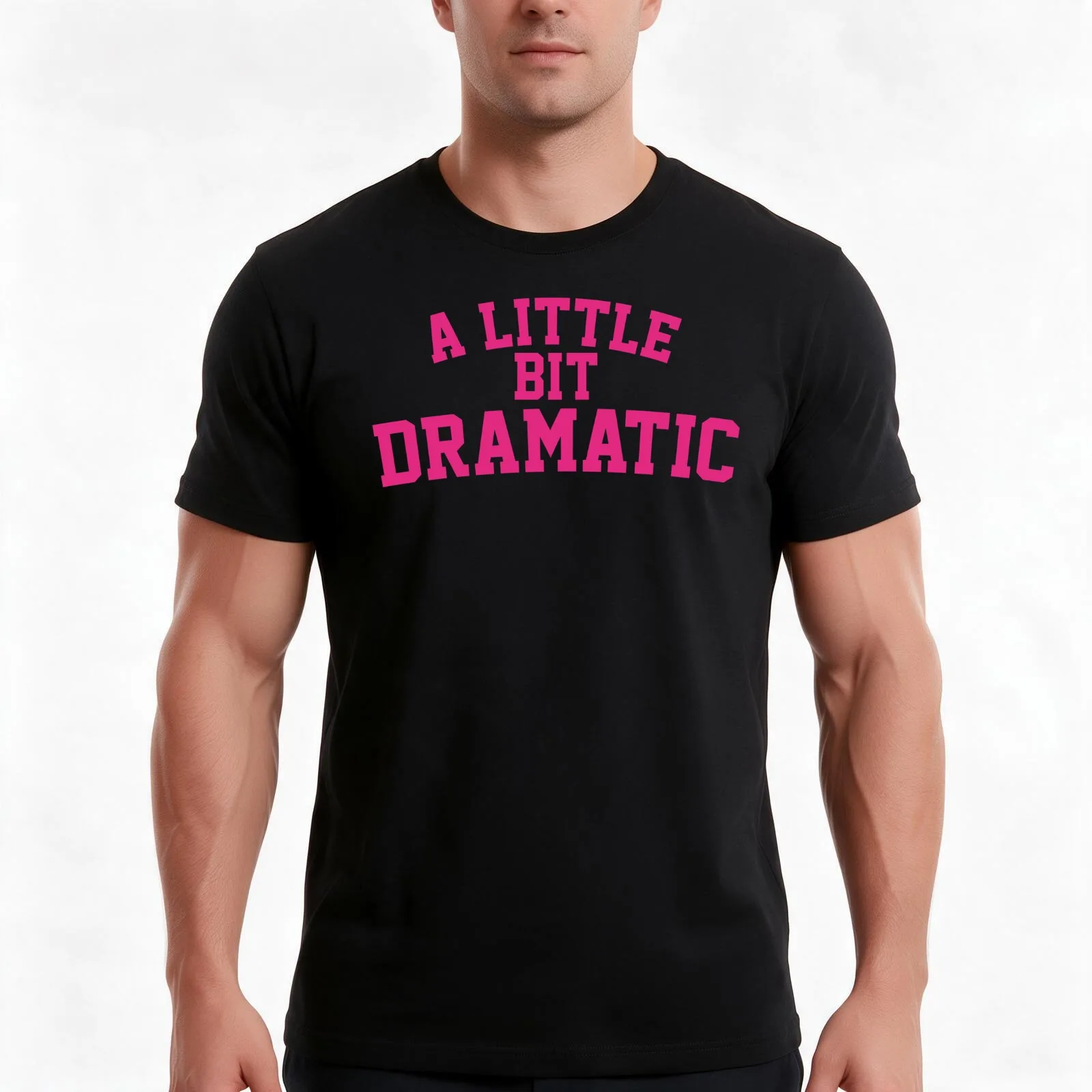 A Little Bit Dramatic Mean T-Shirt, Summer Casual Cotton Tee, Oversized Streetwear Tops, Vintage Graphic Print, Unisex Men Women