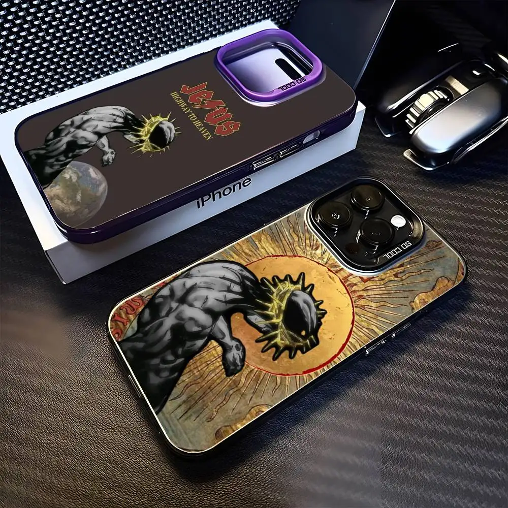 

Jesus Phone Case For iPhone 16,15,14,13,12,11,Mini,Pro,MAX Purple Matte Shockproof Cover