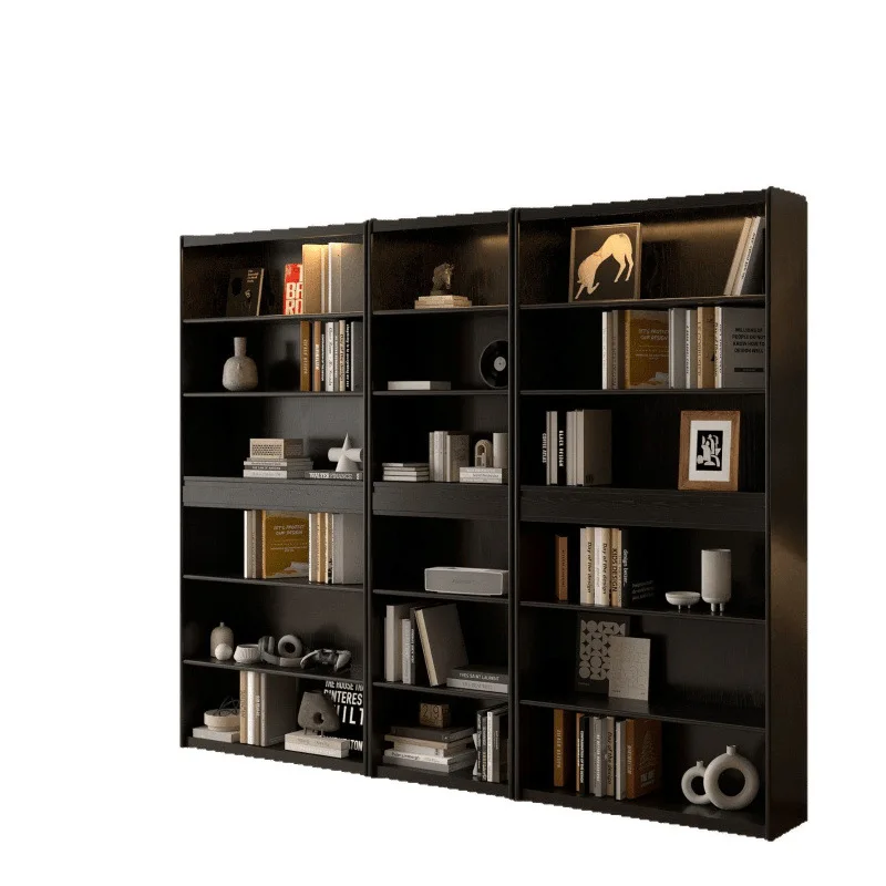 

Solid wood oak bookcase with glass door combination bookshelf bookcase simple