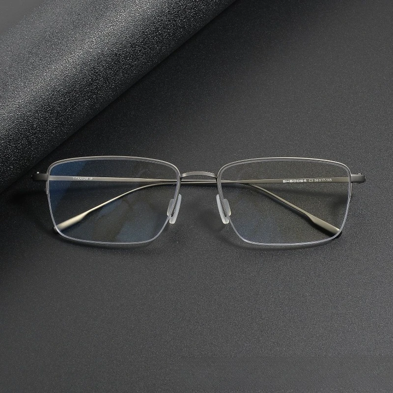 SH60054 Titanium Half Frame Thin Edge Glasses Photochromic Lenses Anti Blue Light Men Myopia Prescription Women Eyewear Reading