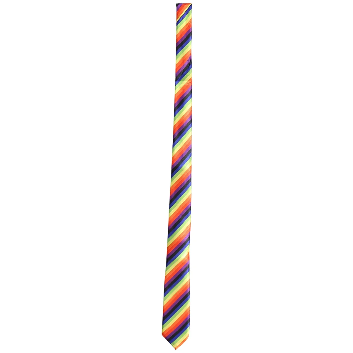 Men Fashion Casual Skinny Slim Narrow Tie Formal Wedding Party Necktie, 19 (Rainbow Color Stripes)