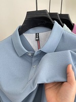 100% cotton short sleeve polo shirt comfortable lightweight high-end brand fashionable simple summer men's casual lapel T-shirt