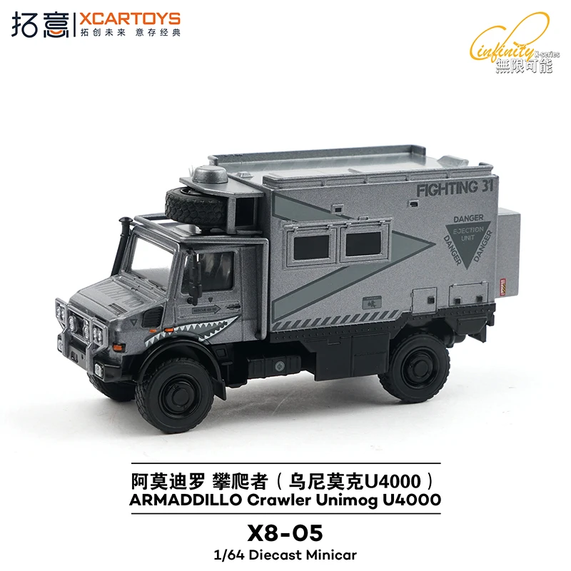 

XCARTOYS масштаб 1/64 сплав Amodiro Climber RV Коллекционная фигурка Unimog U4000 литая под давлением модель автомобиля игрушка для взрослых