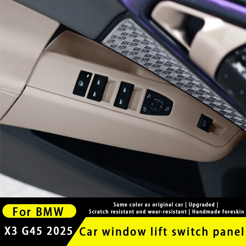 

LHD Car Door Window Lift Panel Button Frame Cover Decorative Sticker Car Interior Modification Accessories For BMW X3 G45 2025