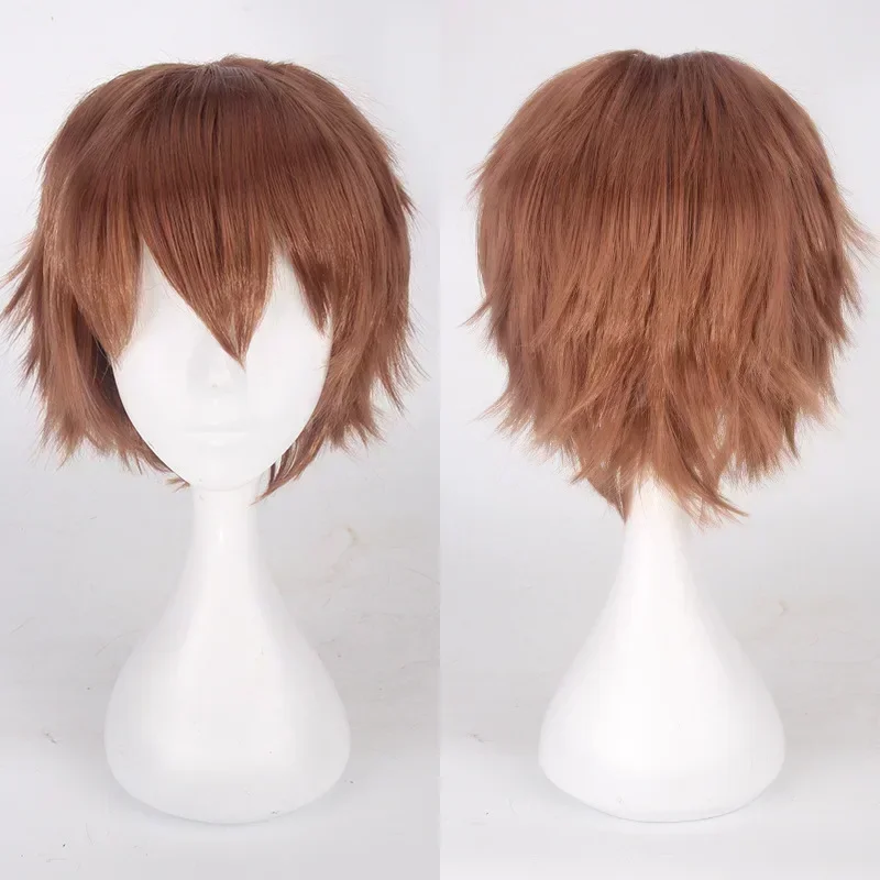 Anime Mystic Messenger 707 Cosplay Synthetische Perücke Kurze Rot Orange Hitzebeständige Haar Cosplay Perücken – Detail 6