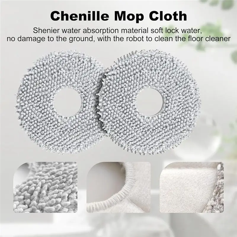 For Roborock Qrevo Curve/Qrevo Edge/P20 Pro Roller Side Brushes Hepa Filter Mop Cloth Dust Bags Replacement Parts-B61B